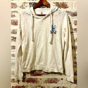 Psycho Bunny Men’s White Hoodie Size 2 (XXS) *See Details*
